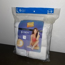 Vintage 2015 Hanes Her Way FULL SOLE Cushion Socks Size 5-9, 6 Pk Sealed VIntage