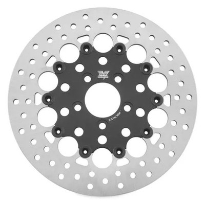 TP Black 11.8 Floating Hole Rear Brake Rotor Disc Harley Ultra Limited CVO 14-21