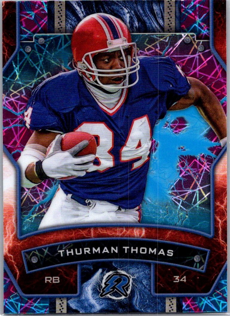 2024 Topps Resurgence - Thurman Thomas #10 Sky Blue & Pink Shock Refractor