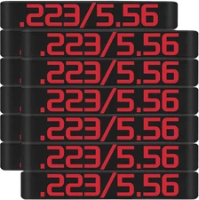 12 Pack Magazine Marking Bands with Large Lettering, Ammo Caliber Label Identifi