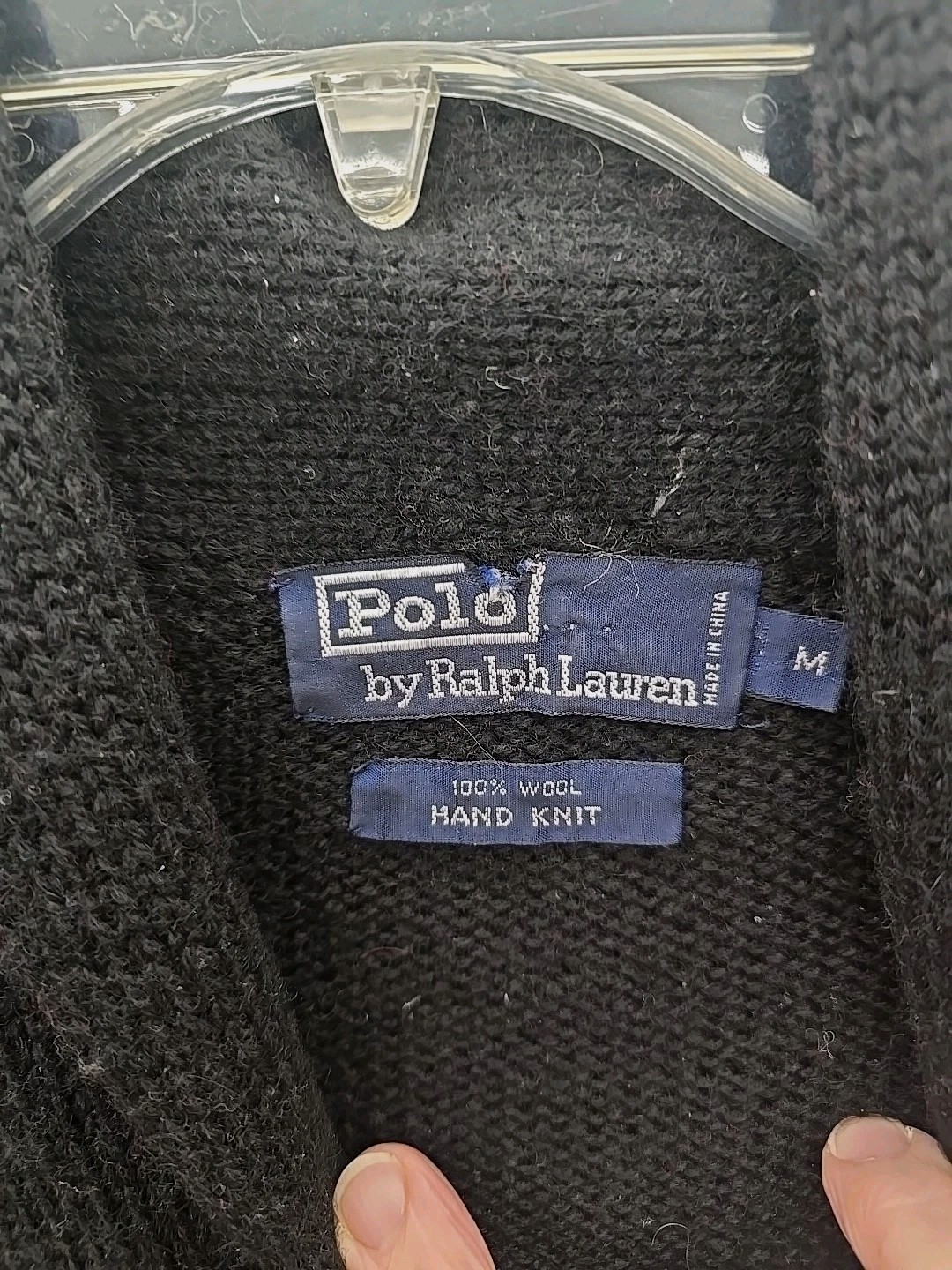 VTG  Ralph Lauren Country Equestrian Horse Hand Knit Wool Pullover Sweater Med image 4