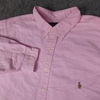 Polo Ralph Lauren Shirt Mens 2XB XXL Big Pink Oxford Button Down Pony Iconic PRL