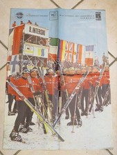 VECCHIO POSTER NAZIONALE ITALIANA DI SCI AL 9 INTERSKI 1971 GERMANIA