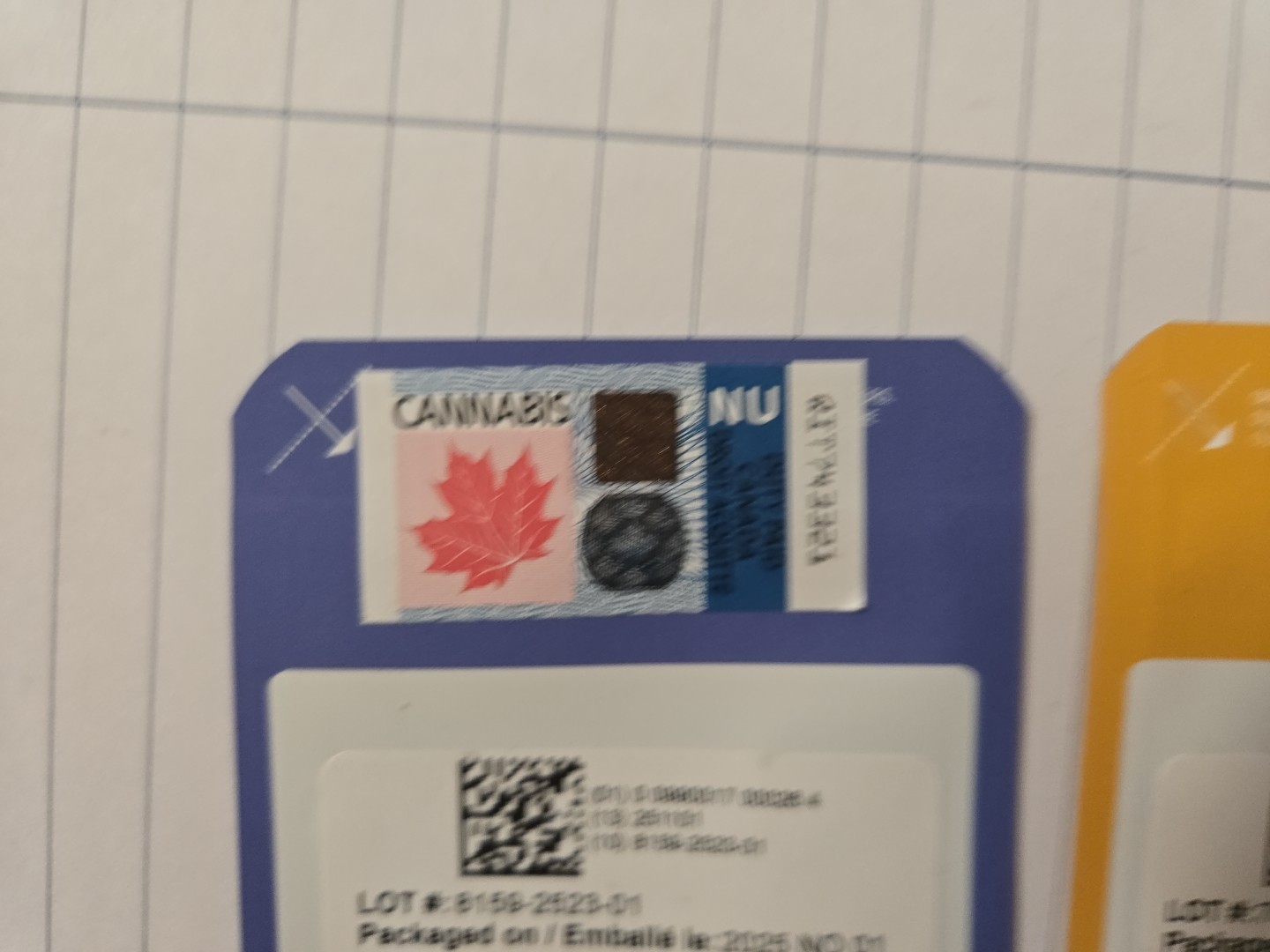 Canada | NU CANNABIS 2018 Duty Paid Revenue Stamp on Piece