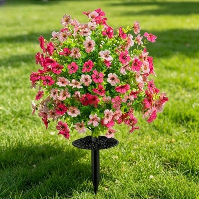 Kunstblumen Set Veilchen Gänseblümchen mit Eukalyptus für Hof Rasen für DEKO