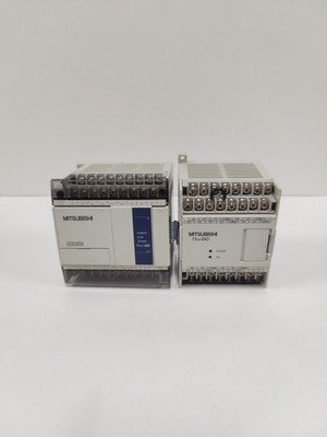 MITSUBISHI FX2N-8AD PROGRAMMABLE CONTROLLER & FX1N-14MR-DS MELSEC PLC DIGITAL IO