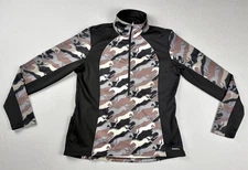 Kerrits Women’s Horse Print Quarter Zip Equestrian Riding Top Black Size L