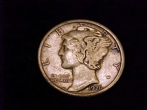 1926-P  Mercury Dime, Very Fine to nearly Extra Fine in grade.