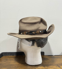 Bullhide Cowboy Hat Felt Beige Tan Burnt Accent Boy's Large