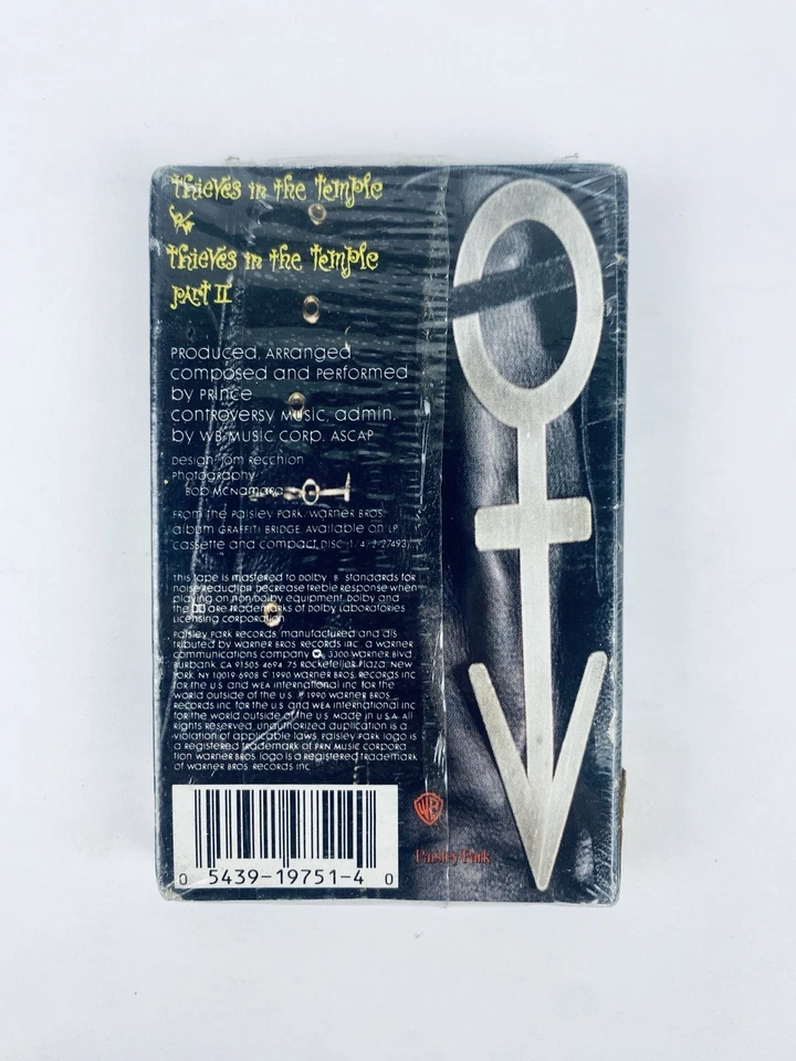 Prince Thieves In The Temple Cassette (1990) Single, SEALED, Vintage 90s - Image 2 of 4