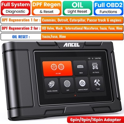 ANCEL HD3400 PRO Diesel Heavy Duty Truck Diagnostic Scanner for Hino Volvo Mack