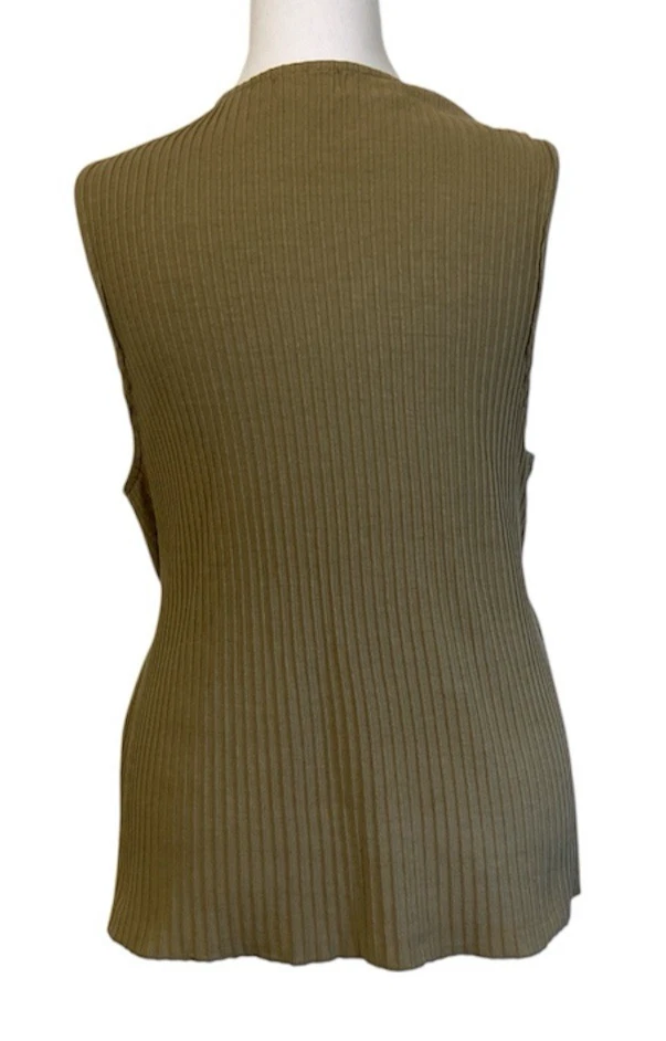 Chaleco sin mangas Fenini para mujer pequeño-100 % lino/algodón hecho en EE. UU. Foto 2 de 4