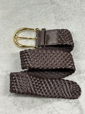 Michael Kors 553633 Womens Braided Belt Small Brown Gold  display picture 3