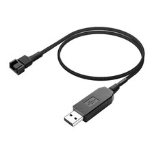 12V Step-Up USB to 4PIN Fan Cable  USB Male to 3-Pin / 4-Pin PWM Fan Braided Pow