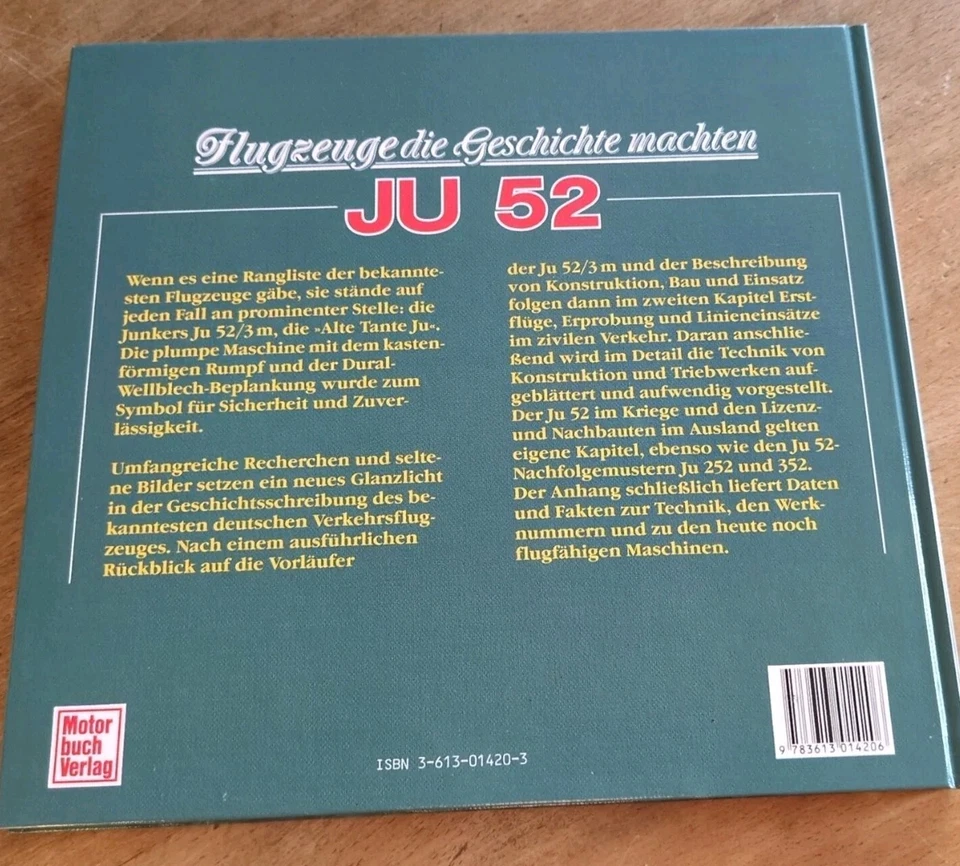 Ju 52 Hans-Jürgen Becker Hrsg. Mike Riedner/Flugzeuge, die Geschichte machten - Bild 2 von 2