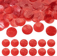 Elecrelive 50Pcs Red Natural Shell Connector Charms 50Mm Shell Coin Charms