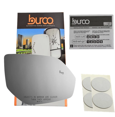 Passenger Mirror Glass with Blind Spot Icon No Rear Mount For 18-22 VW Atlas