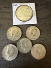 1921 $1 Morgan Silver Dollar & Five - 40% Silver Kennedy Half Dollars