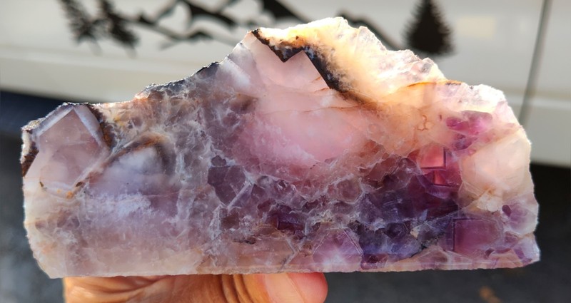 rawk11: 0.9LB Royal Amethyst Rough-Purple Amethyst with Geometric Patterns!
