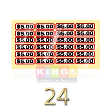 24PK GLOSSY  SLIDE DECAL $5.00 For GREENWALD Wascomat, Ipso, Huebsch, 00-9104-46