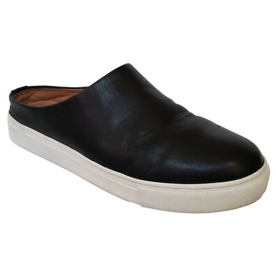 CASLON Nordstrom Gabe Black Leather Slip On Platform Sneaker Mule