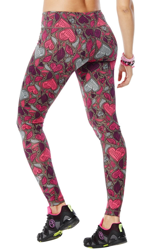 Идеальные длинные леггинсы Zumba для вечеринок в розовом цвете! Размер большой и XXL ~ новый! Бесплатная доставка! - Изображение 2 из 2