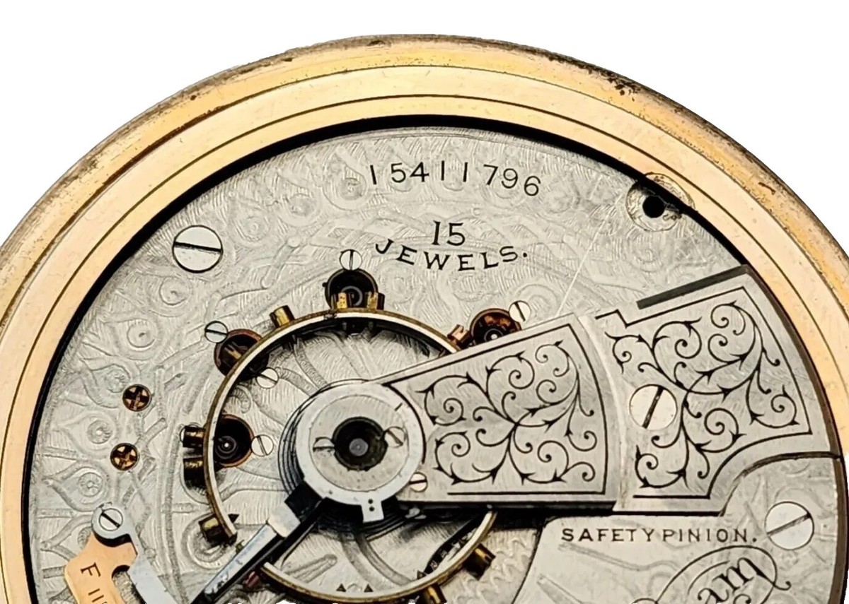 Antique 1906 Waltham Pocket Watch Gold Filled Case 18s 15j FOR