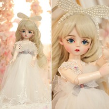 30cm 1/6 BJD Doll Ball Jointed Girls with Blue Eyes Kids Christmas Gift DIY Toys