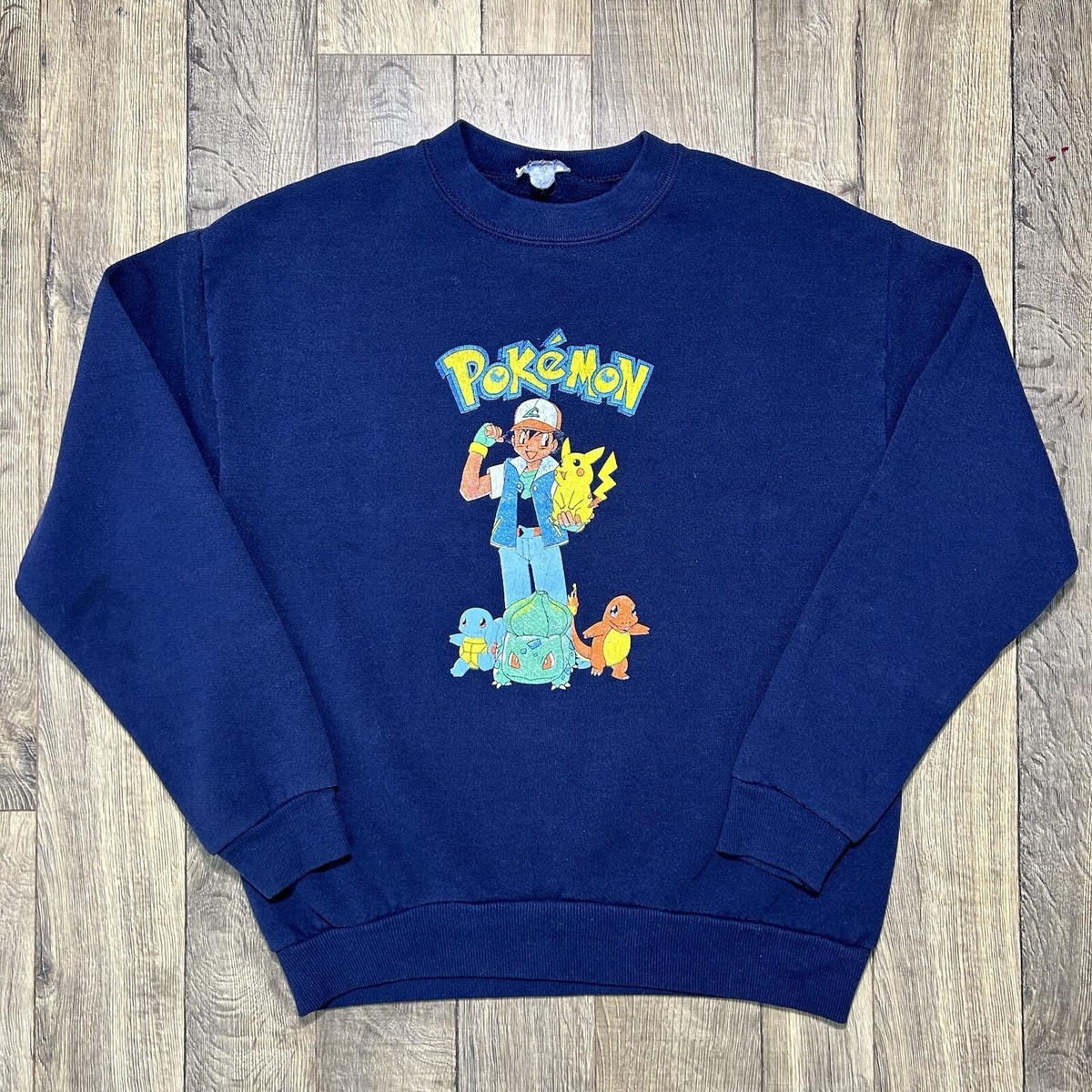 Vintage 90s Pokemon Crewneck Sweatshirt Adult Small Pikachu