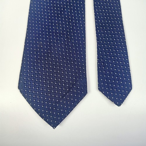 J.press Men's Silk Tie Polka Dot Blue Handmade in Japan