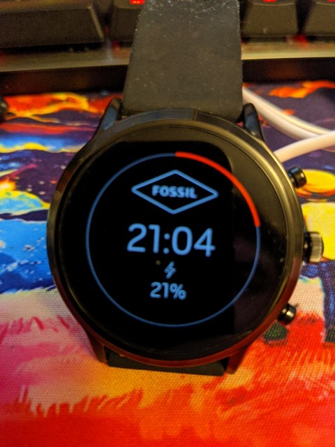 Fossil Gen 5 4mm Black Silicone Black Smartwatch - FTW4025 for sale online | eBay
