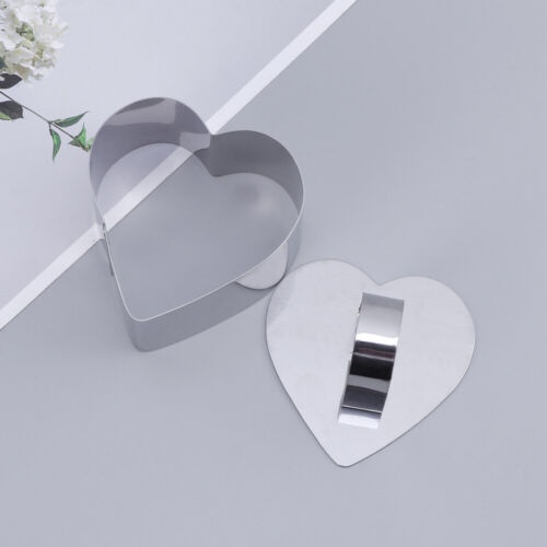 Molde de mousse corazón anillos para pasteles de acero inoxidable (2 piezas) - Imagen 1 de 12