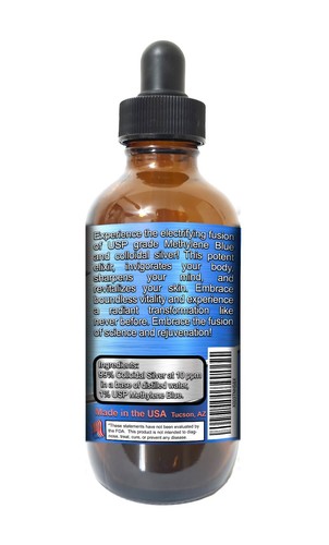 Methylene Blue With Colloidal Silver, Angels Lab, Pharmaceutical Grade , 4 Fl Oz - Picture 2 of 8