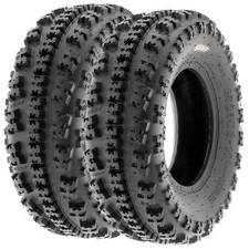Pair of 2, 22x7-10 22x7x10 Quad ATV All Terrain AT 6 Ply Tires A027 by SunF