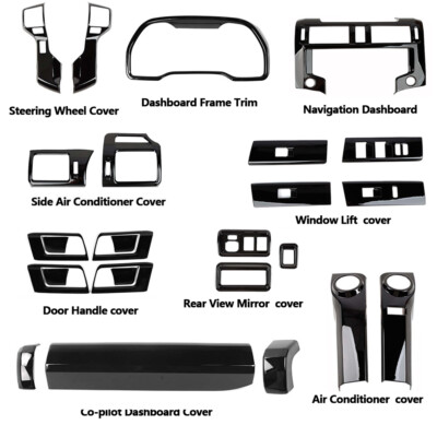 22x Black Interior ABS Set Dash Panel Decoration Cover Trim Kit For 4runner 20+