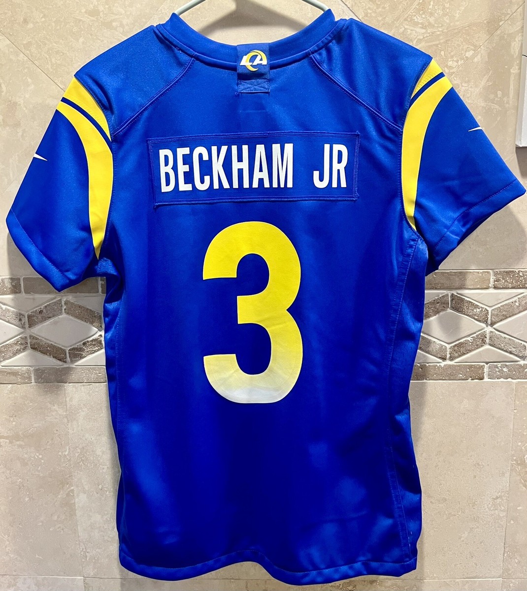NFL ラムズ BECKHAM Jr ユニフォーム Men's Nike Odell Beckham Jr. Black Los Angeles Rams Super