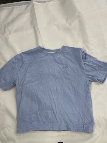 McQ, McQ Alexander McQueen Tshirt Womens Medium Blue Boxy Logo H19
