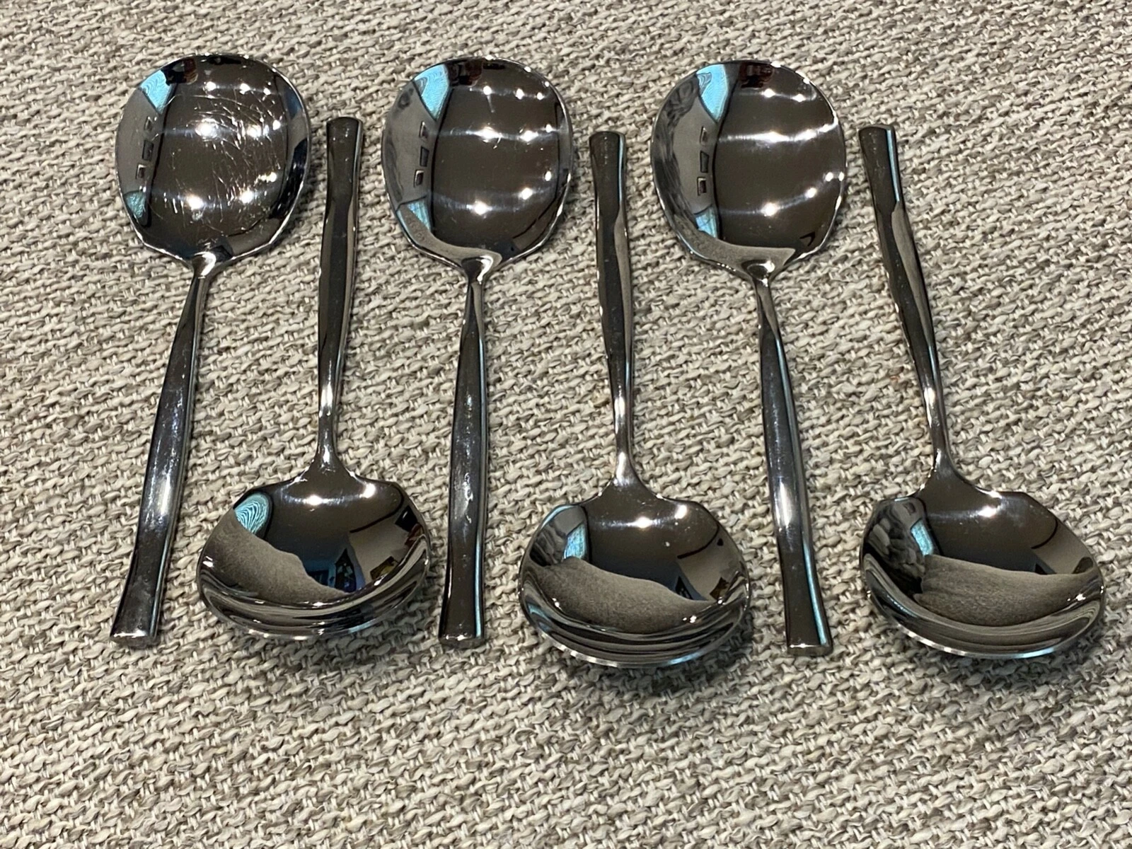 6 Stainless Steel Serving Spoon Wide Bowl 8.5"