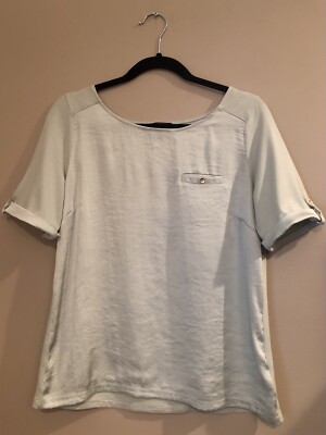 NEW Womens The Limited Mint Green Teal Blouse Top Medium M Shirt
