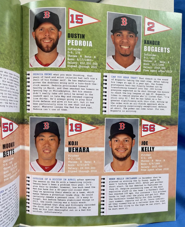 2015 Boston Red Sox vs Houston Astros Game Program 7/3/15 SCORED Mookie Betts - Image 3 of 4