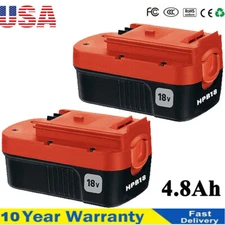 2-Pack 18V for Black and Decker HPB18 18 Volt 4.8Ah Battery HPB18-OPE 244760-00