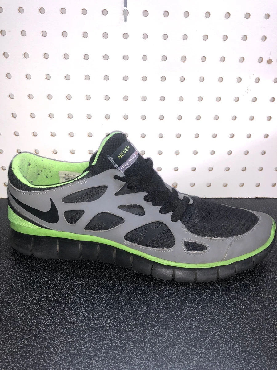 Nike Free Run 2 ID Custom Colors Green Grey Black Size 10.5