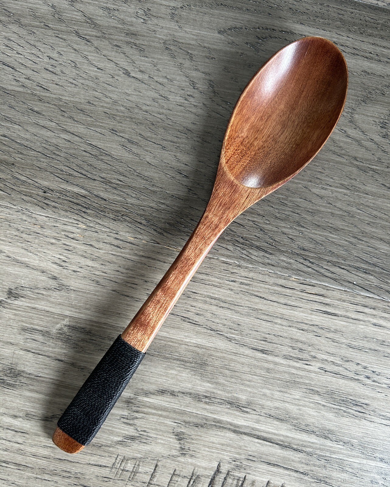 7.9in Wood String Handle Spoon Teaspoon Handmade