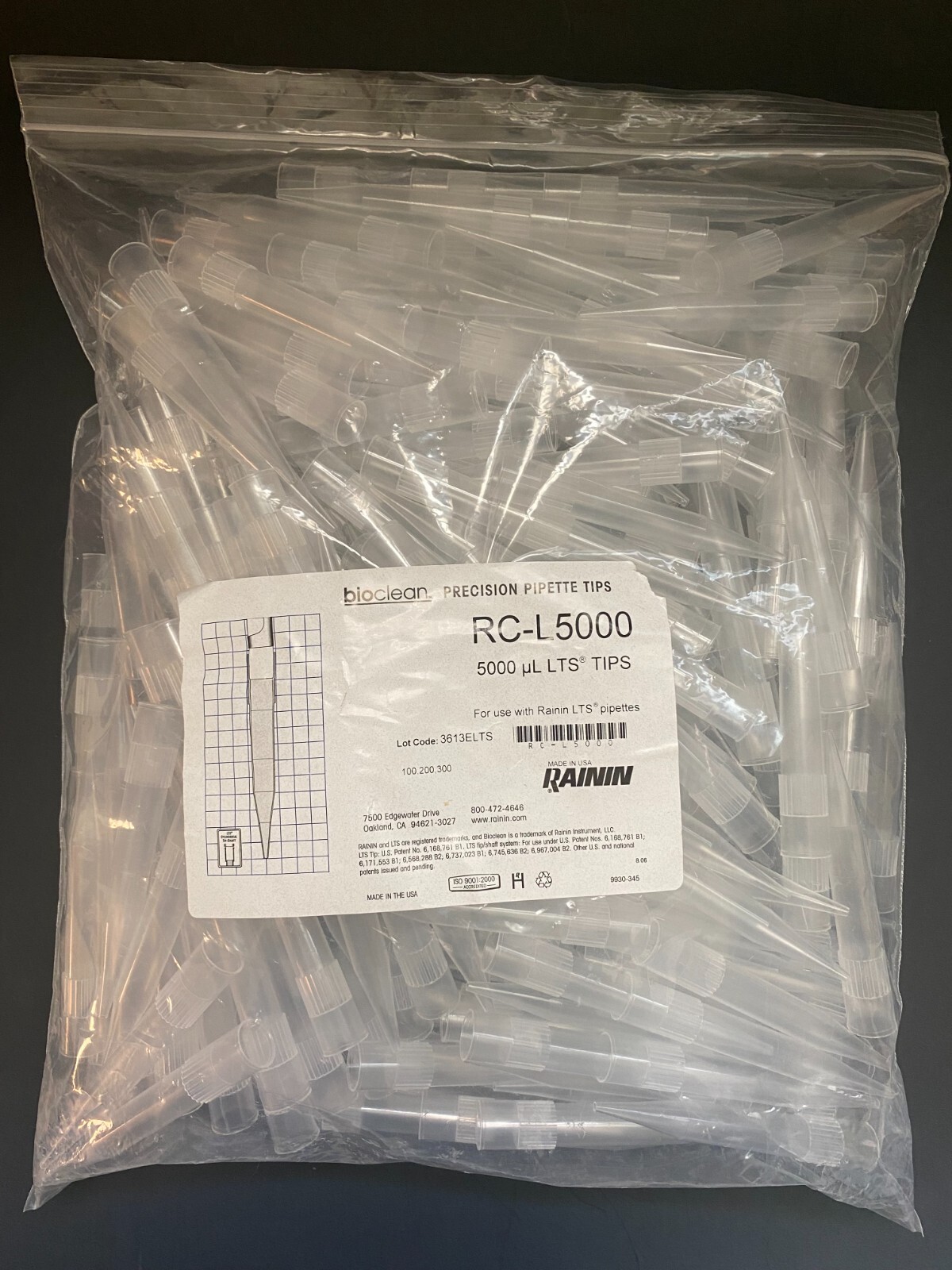 Rainin Bioclean Precision Pipette Tips 5000 uL RCL5000 LTS eBay