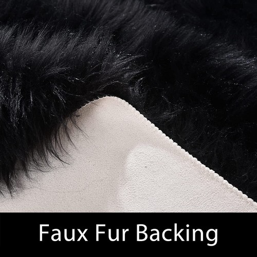 Latepis Faux Fur Sheepskin Area Rugs Soft Shaggy Carpet for Living Room Bedroom - Picture 165 of 219