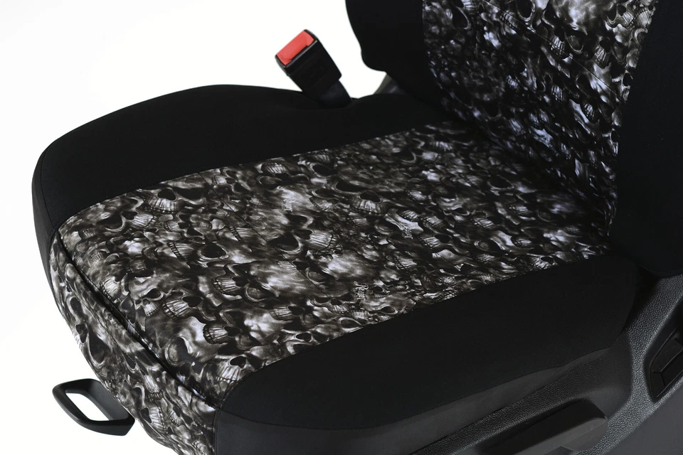 CAPAS DE ASSENTO CAMUFLADAS CAVEIRA CEIFADOR DE NEOPRENE para 2 assentos balde traseiros altos - Imagem 2 de 3