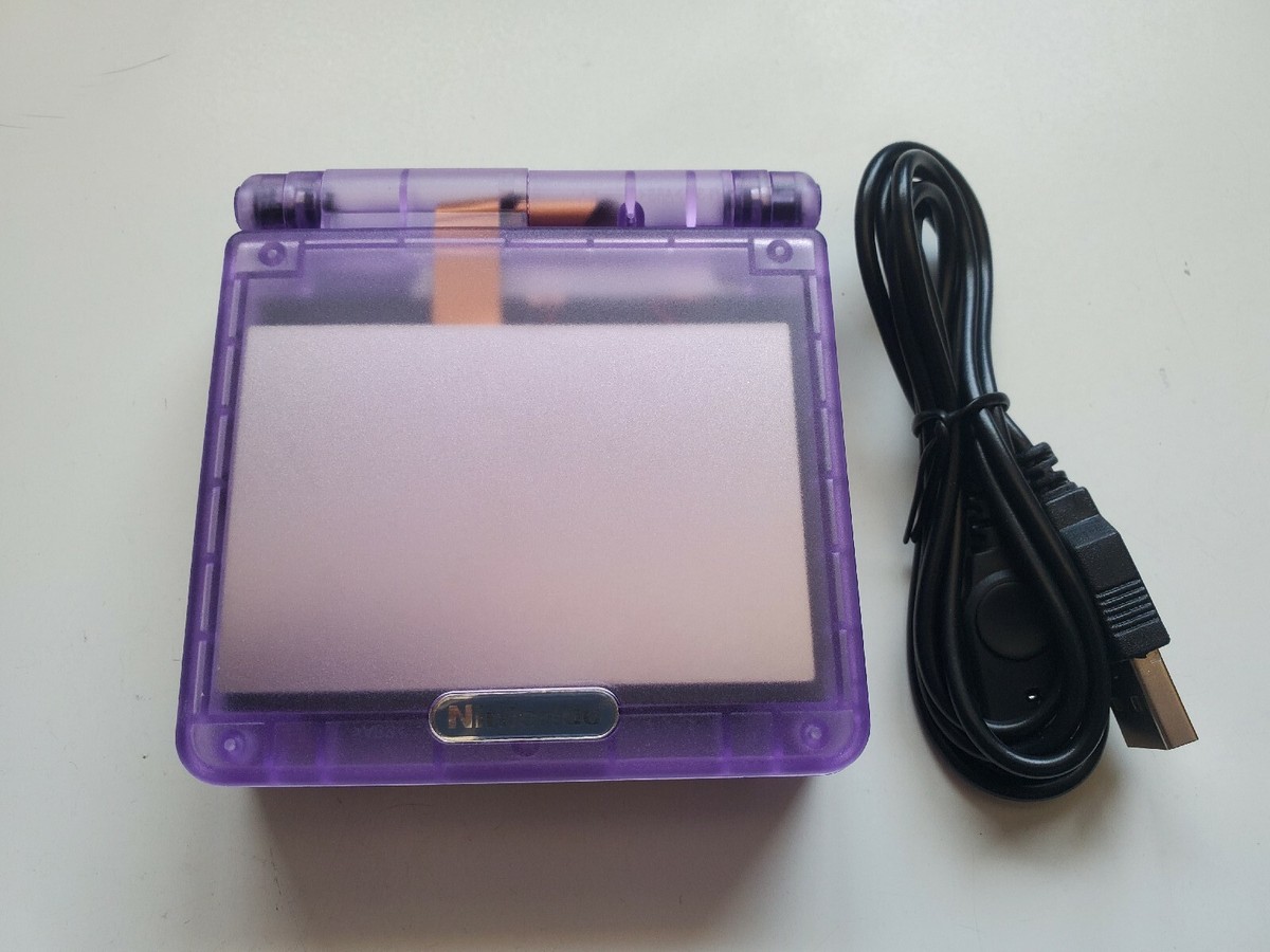 Nintendo Game Boy Advance GBA SP Clear light Purple System AGS 101