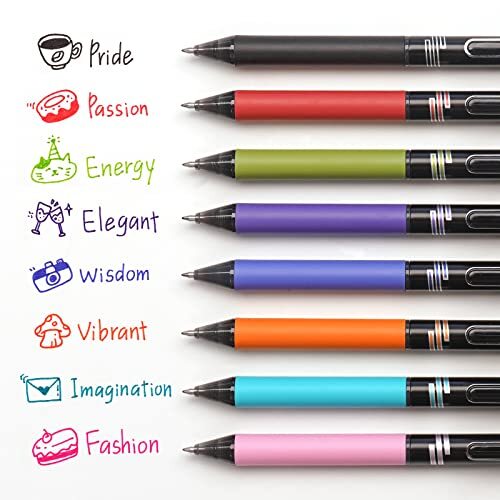 WRITECH Retractable Gel Ink Pens Multi Colored 0.7mm Medium Point Colorful Cl... - Picture 2 of 9