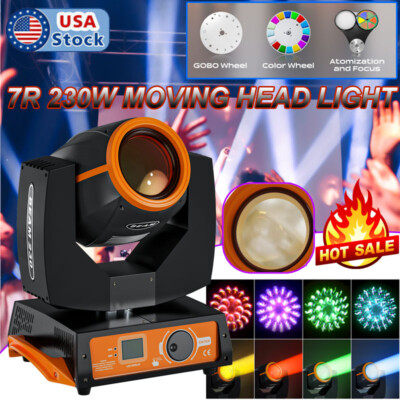 7R 230W Zoom Stage Lighting Moving Head Beam Sharpy DMX Strobe DJ Disco Light US