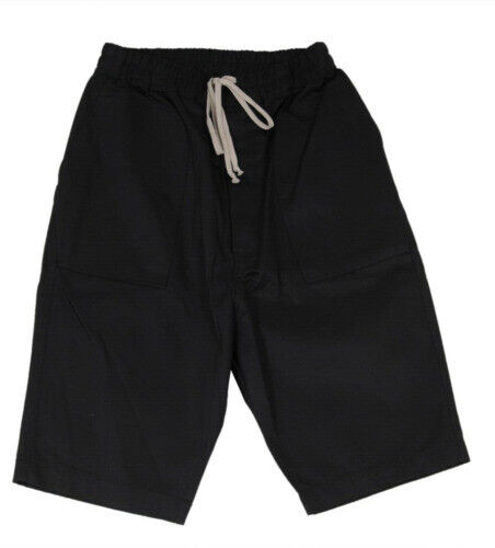 RICK OWENS CARGO PODS SHORTS BLACK Zipper Drawstring Tecuatl RICK OWENS CARGO PODS SHORTS BLACK Zipper Drawstring Tecuatl